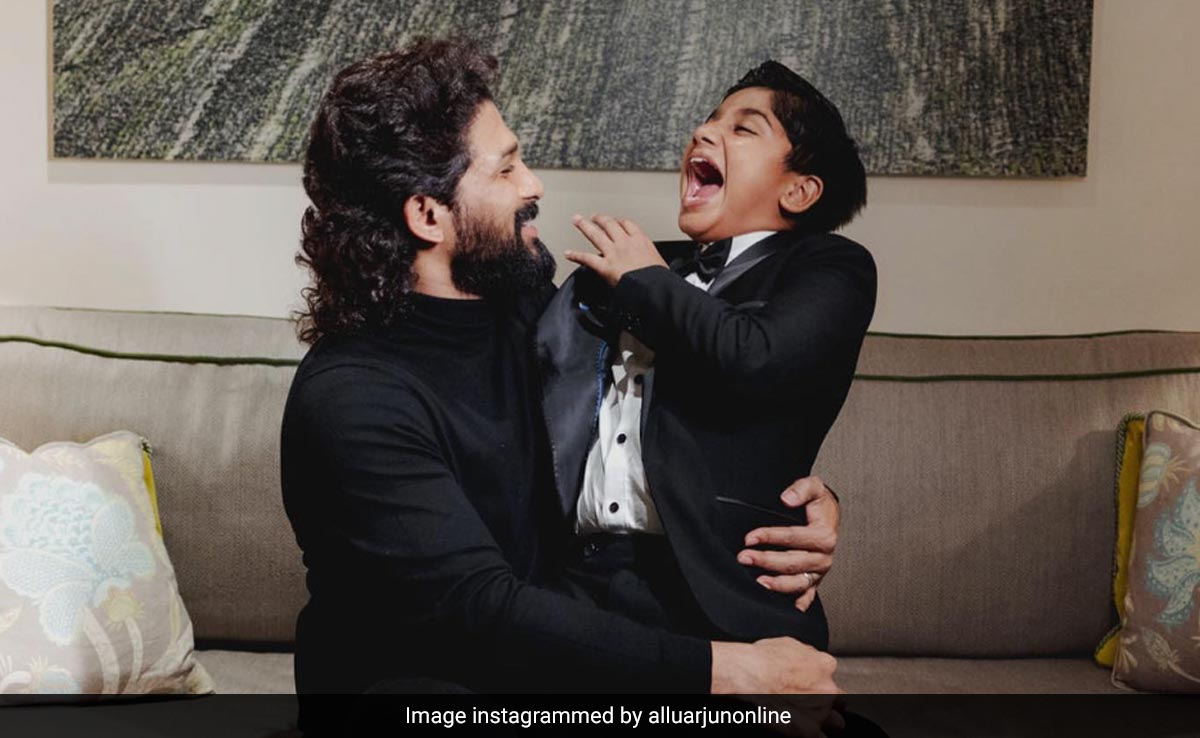 Allu Arjun And Son Ayaan In An Adorable Pic From Varun Tej-Lavanya Tripathi's Wedding Festivities