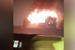 2 Dead As Passenger Bus Catches Fire On Gurugram-Jaipur Highway 2 Dead As Passenger Bus Catches Fire On Gurugram-Jaipur Highway