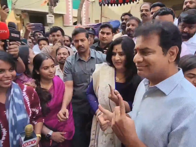 KTR Casts His Vote, Urges Everyone To Come Out And Vote