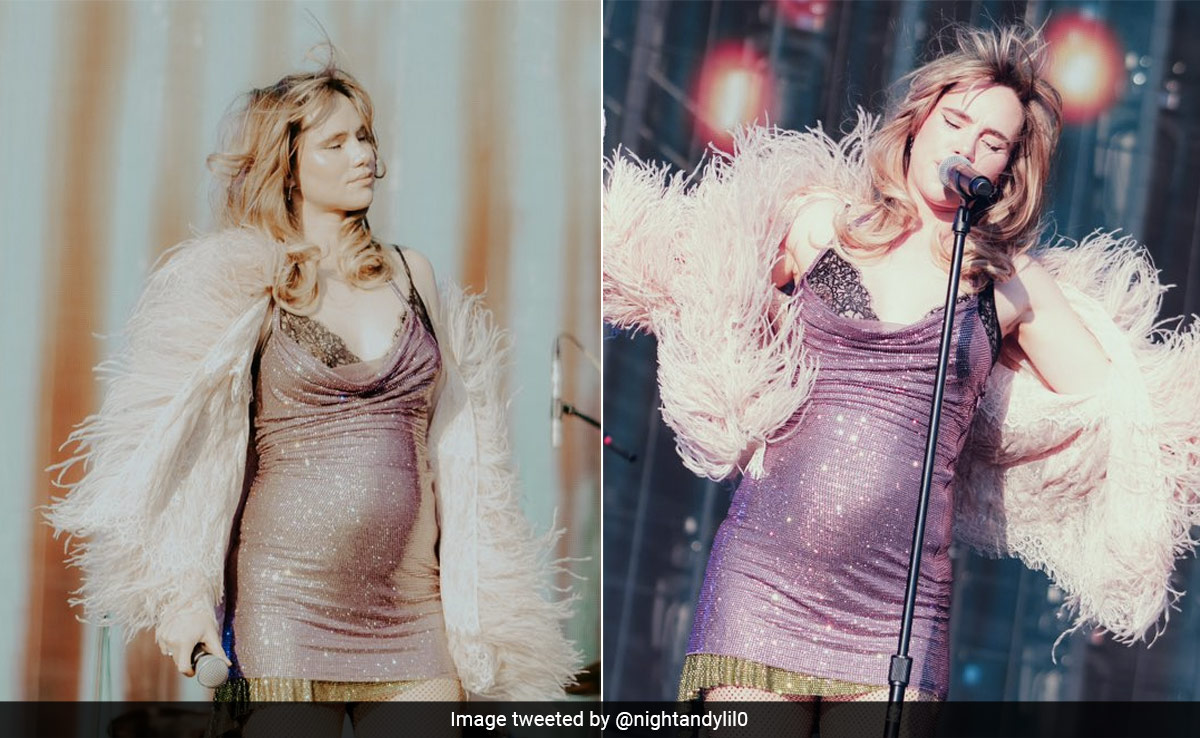 Suki Waterhouse Fabulously Announces Her Pregnancy On Stage In A Bodycon Sequin Mini Dress For Corona Capital Festival