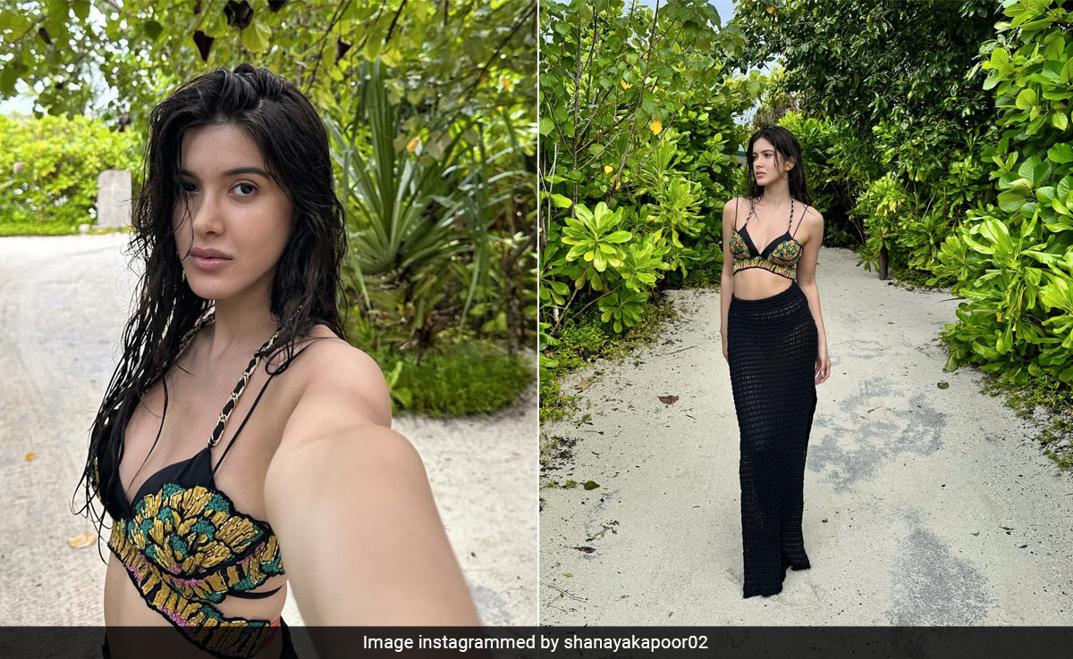 Shanaya Kapoor's Maldives Beach Swim Wear Has A Luxe Spin With A Shivan And Narresh Tag On It