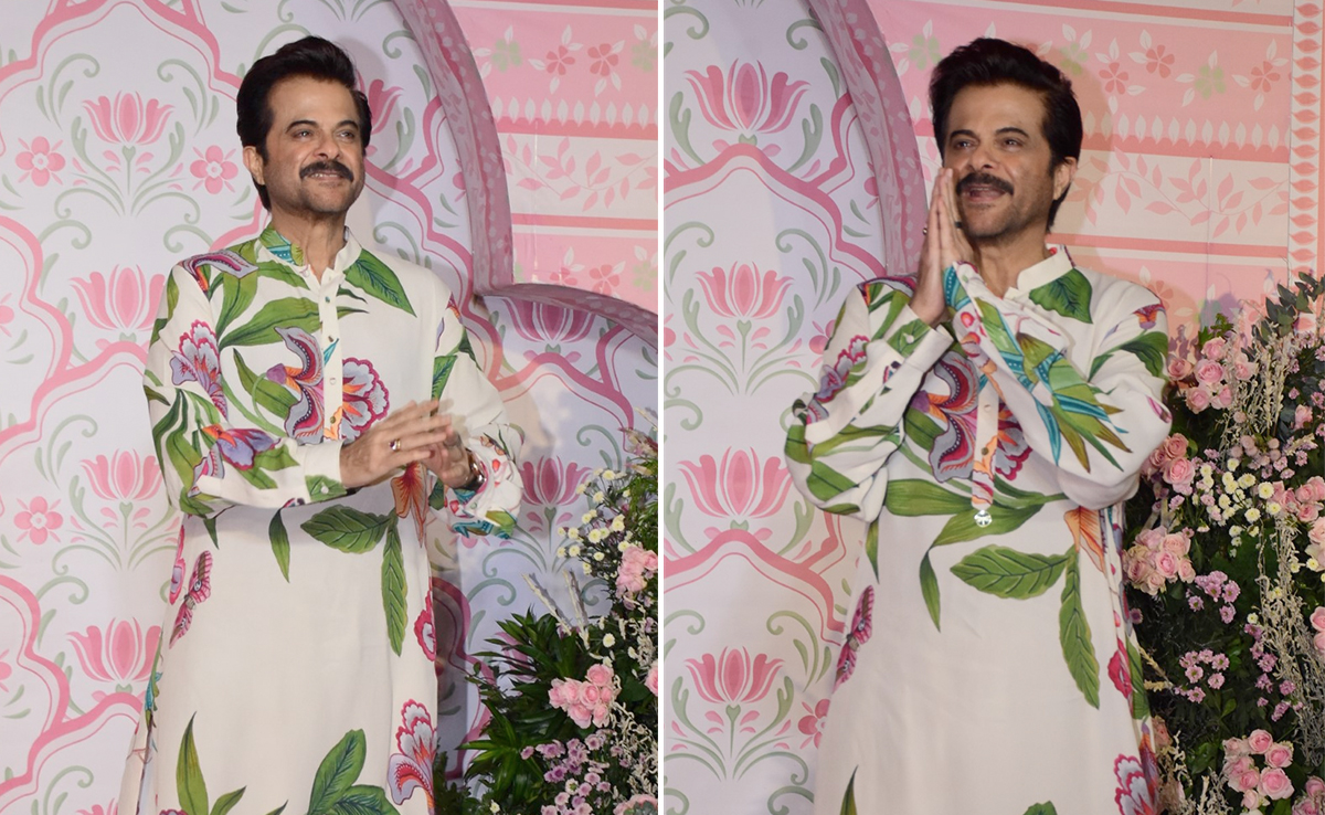 Anil Kapoor Soaks In The Festive Fervour In A Stunning Floral Kurta At Ramesh Taurani's Diwali Party