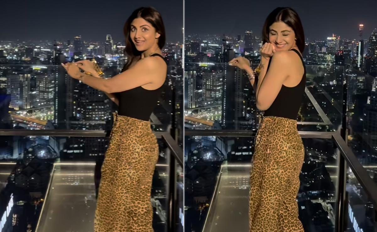 Shilpa Shetty In A Chic Black Top And Leopard Print Trousers Is Definitely A Stylish Tourist In Bangkok