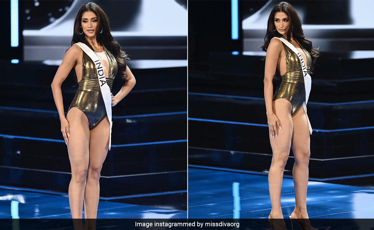 Shweta Sharda's Viral Walk Is The Talk With Flips And Twirls Dressed In A Molten Gold Swimsuit
