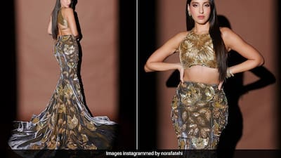 nora fatehi grey dress Beauty, confidence, and star powerall in one frame #norafatehi