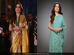 In A Grecian Teal Cape Co-Ord Or A Silk <i>Saree</i> At The Jio World Plaza Launch, It's A Chic And Happy Birthday For Nita Ambani Indeed In A Grecian Teal Cape Co-Ord Or A Silk <i>Saree</i> At The Jio World Plaza Launch, It's A Chic And Happy Birthday For Nita Ambani Indeed