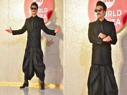 Ranveer Singh's Look At The Jio Plaza Launch Serves Business Formals With An Ethnic Twist Ranveer Singh's Look At The Jio Plaza Launch Serves Business Formals With An Ethnic Twist