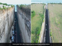 ऊंची चट्टानों के बीच बनी ये अद्भुत सड़क, समुद्र तट पर जाकर होती है खत्म, खूबसूरती ने किया हैरान - Video वायरल ऊंची चट्टानों के बीच बनी ये अद्भुत सड़क, समुद्र तट पर जाकर होती है खत्म, खूबसूरती ने किया हैरान - Video वायरल