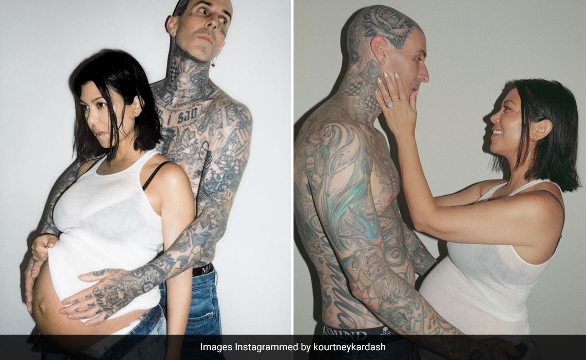 Kourtney Kardashian's Throwback For Travis Barker's Birthday Proves They Really Are Soulmates In Blue Jeans