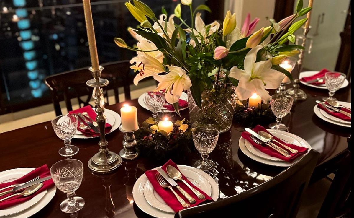 Warm Lights And Colourful Lilies Brought In The Holiday Spirit To Tara Sutaria's Home
