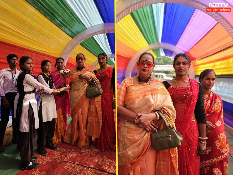 पखांजूर में आर्कषक मतदान केंद्र: ट्रांसजेंडर के लिए पहली बार बनाया गया 'रेनबो बूथ', सुरक्षा में थर्ड जेंडर तैनात