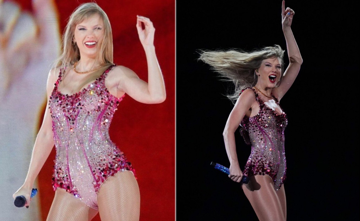 For Her Eras Tour Opener In Argentina, Taylor Swift's Flamingo Pink Bodysuit Is A Lesson In Bling Done Right
