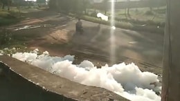 Toxic Foam In Tamil Nadu's Madurai As State Battles Heavy Rain