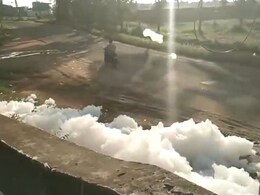 Toxic Foam In Tamil Nadu's Madurai As State Battles Heavy Rain