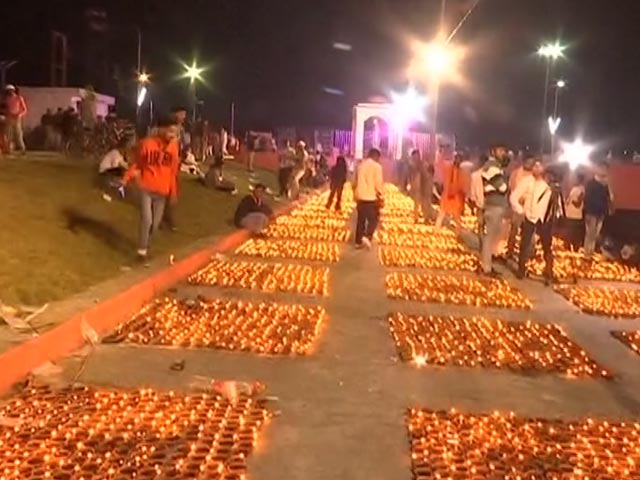 Over 22 Lakh Diyas Lit In Ayodhya For Diwali Setting World Record