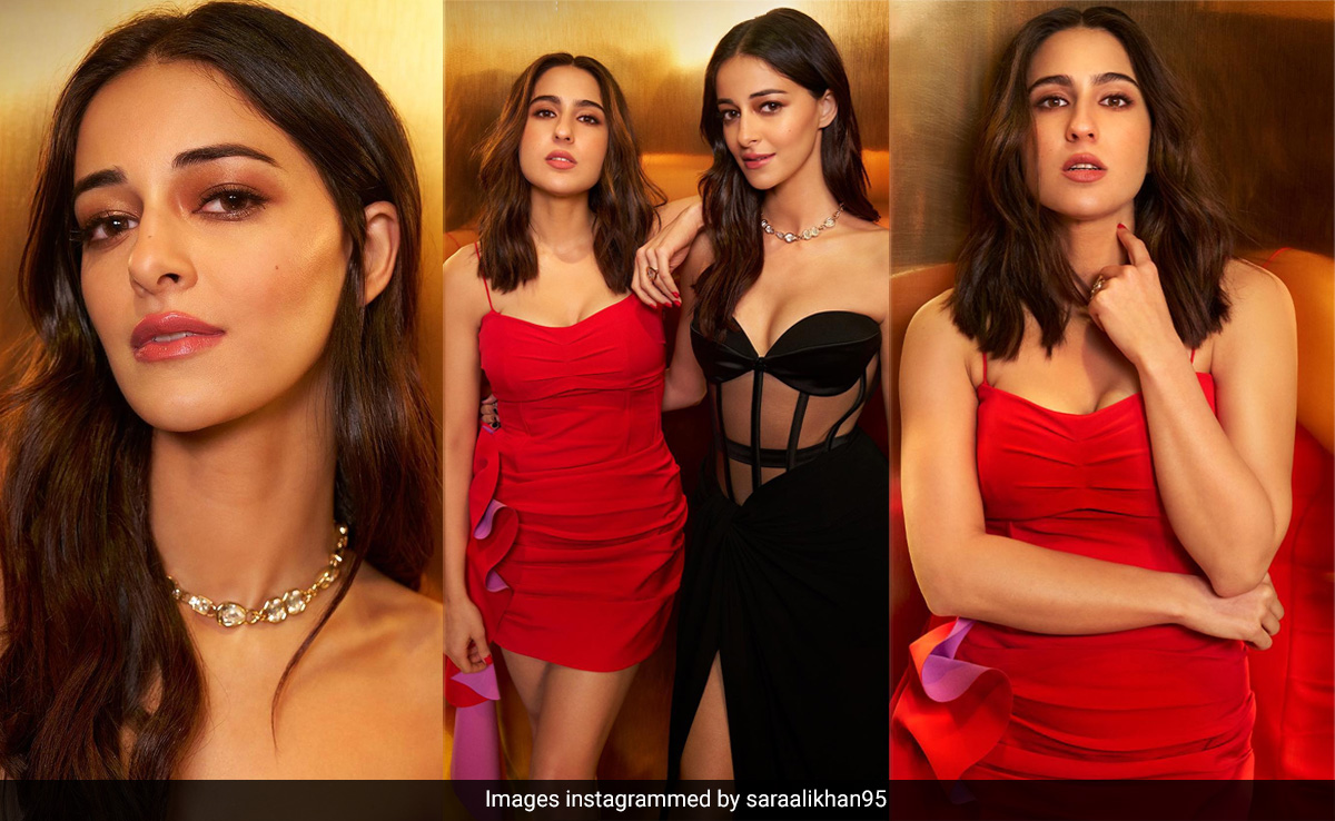 Besides Piping Hot <i>Koffee With Karan</i>, Sara Ali Khan And Ananya Panday's Bronze Makeup Also Upped The Heat