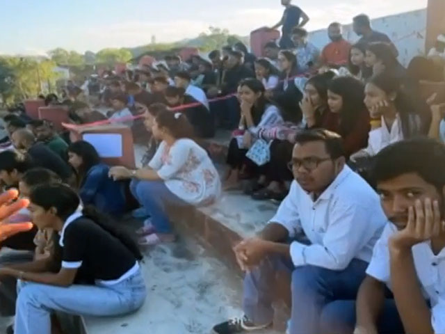 Team India Fans Enjoy World Cup Screening In Guwahati University Stadium
