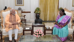 PM Modi Meets President Murmu At Rashtrapati Bhavan On Diwali