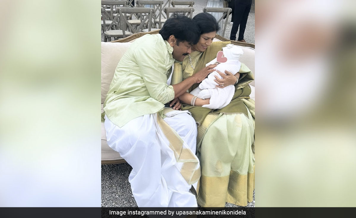 Upasana Shares An Adorable Pic Of Klin Kaara With Her Grandparents Chiranjeevi And Surekha