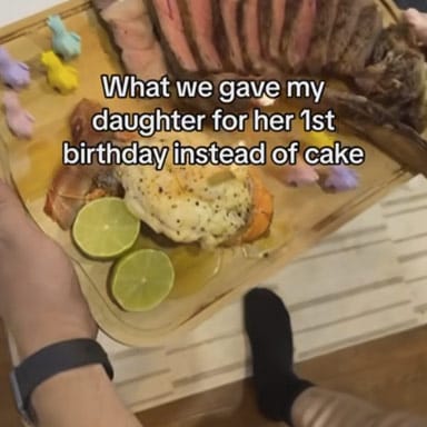 Viral Video Showing Kid Having Steak Instead Of Cake For Birthday Stirs