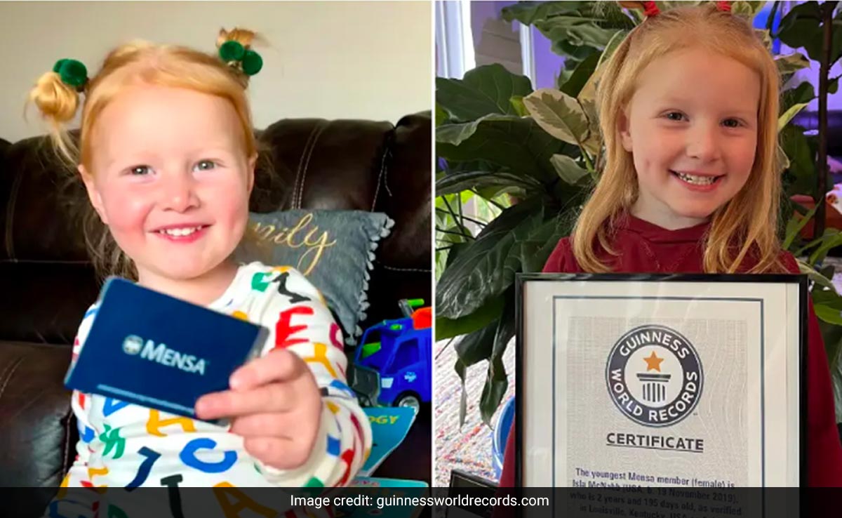 2-Year-Old US Girl Becomes Youngest Member In Mensa, The High-Iq Society