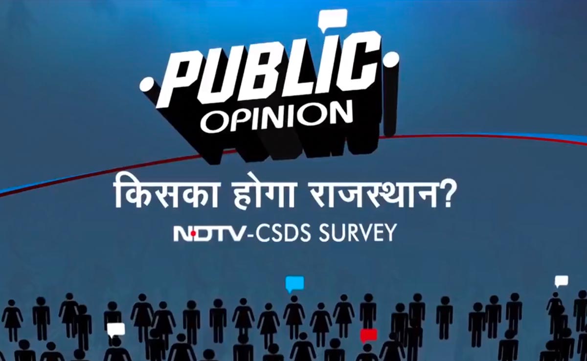 NDTV Rajasthan Opinion Poll: किसका होगा राजस्थान? आज रात 9 बजे आएगा NDTV-CSDS सर्वे