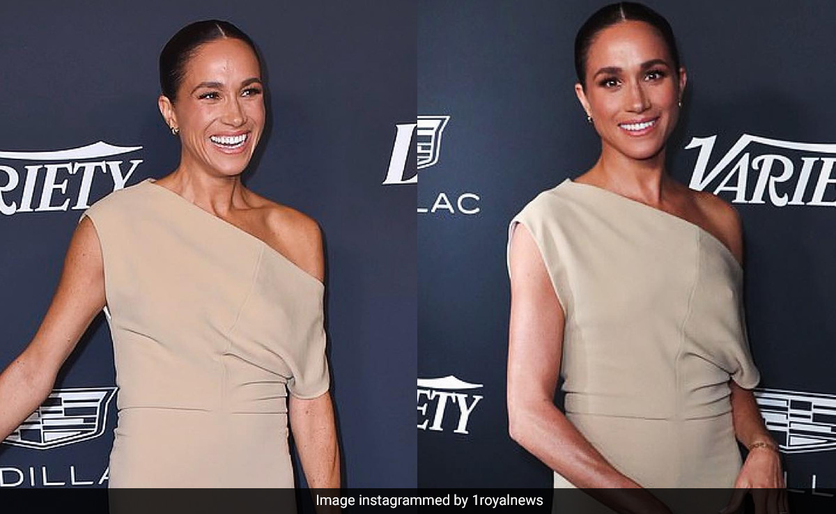 Meghan Markle's Understated Beige Proenza Schouler Slit Dress Is Quiet Luxury At Its Peak For 2023 Variety Gala