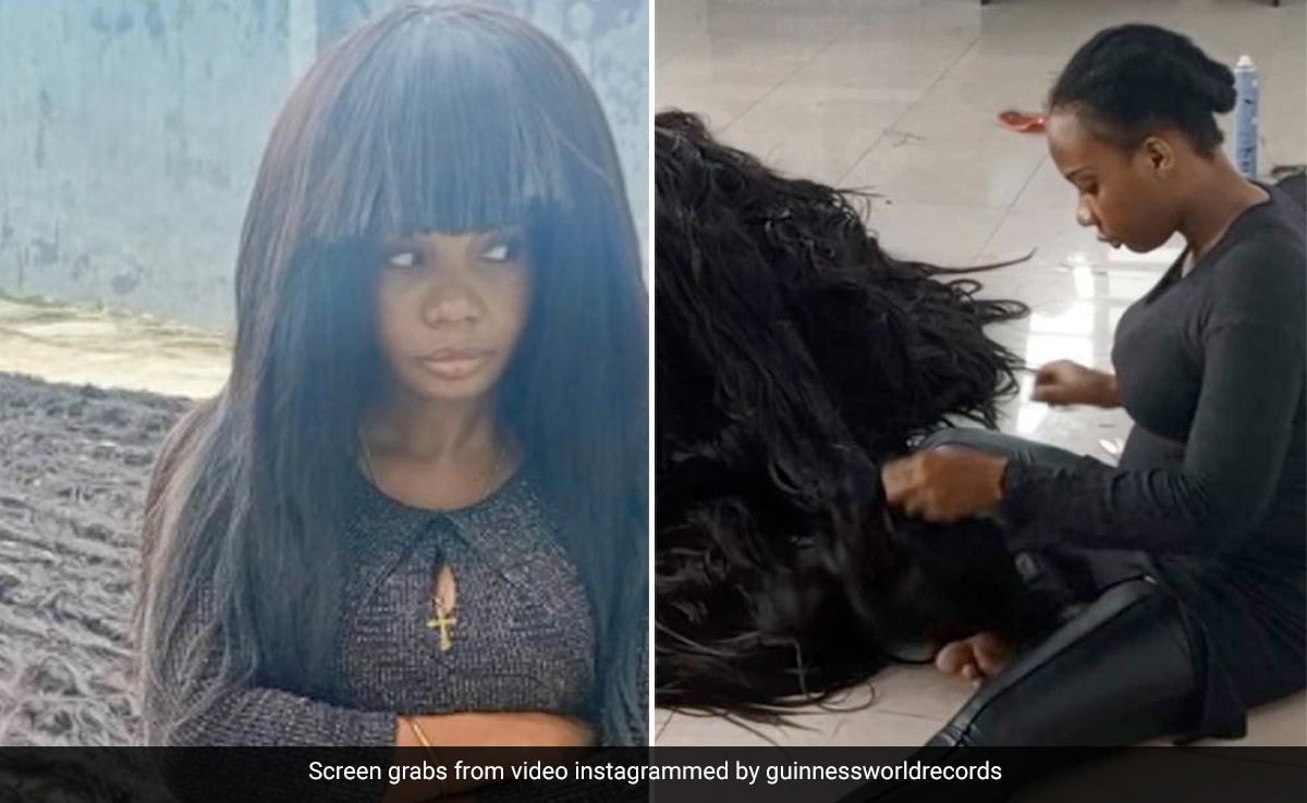 Nigeria's Helen Williams Sets A "Hair-Raising" Guinness World Record For Making The World's Longest Wig