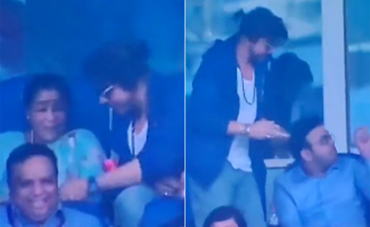 This Video Of Shah Rukh Khan Helping Asha Bhosle At World Cup Final Has The Internet's Heart