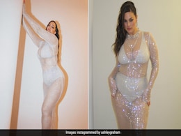 Ashley Graham's Sheer Silver Mesh Dress Is A Party Starter That Took The Risque Route Ashley Graham's Sheer Silver Mesh Dress Is A Party Starter That Took The Risque Route
