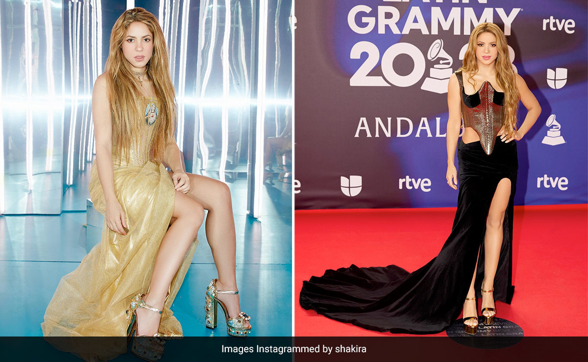 Shakira's <i>Hips Don't Lie</i>, Whether In A Black Corset Gown Or A Gold Dolce & Gabanna One