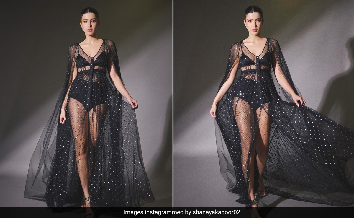 Shanaya Kapoor's Sheer Black Dress Makes The After Party The Main Focus