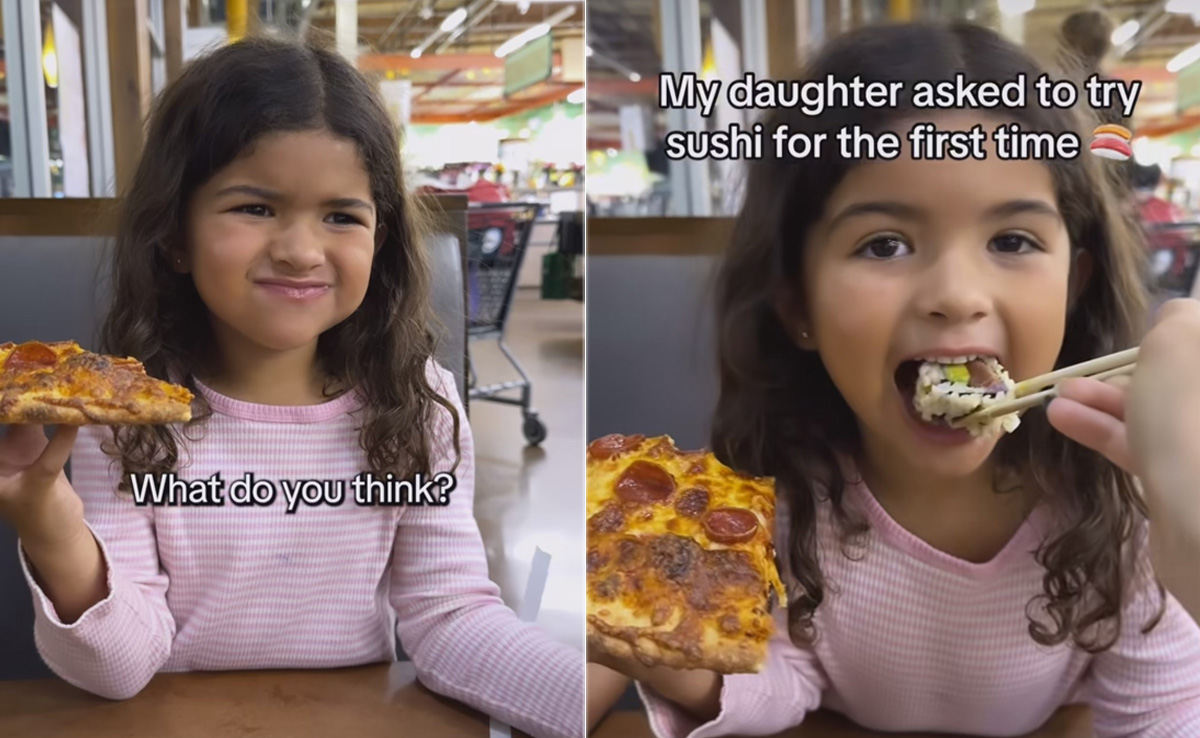 Watch: Little Girl's Reaction After Trying Sushi Has The Internet Applauding