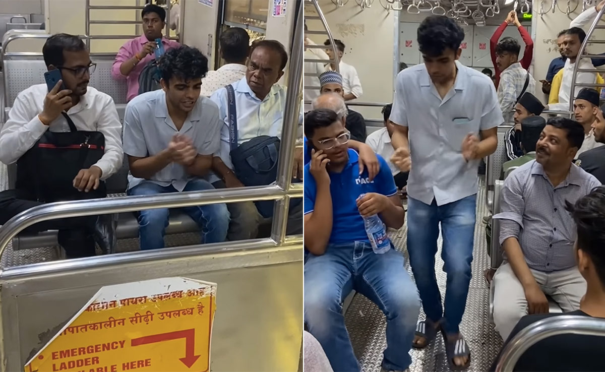 मुंबई लोकल में पुराने विज्ञापन के जिंगल गुनगुनाते नजर आया शख्स, लोग बोले- वाह मजा आ गया मुंबई लोकल में पुराने विज्ञापन के जिंगल गुनगुनाते नजर आया शख्स, लोग बोले- वाह मजा आ गया