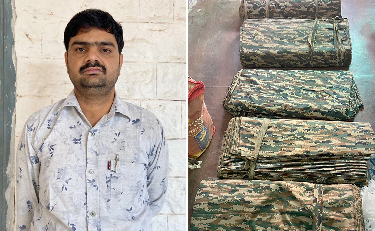 पोकरण: चुनाव के बीच में सेना की कार्रवाई, 300 मीटर आर्मी यूनिफार्म के कपड़े के साथ पकड़ा गया संधिग्द