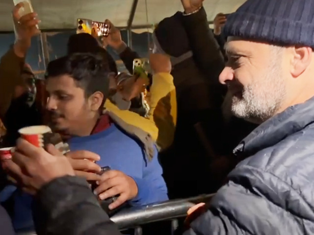 Watch: Rahul Gandhi Serves Tea To Pilgrims Waiting Outside Kedarnath Temple