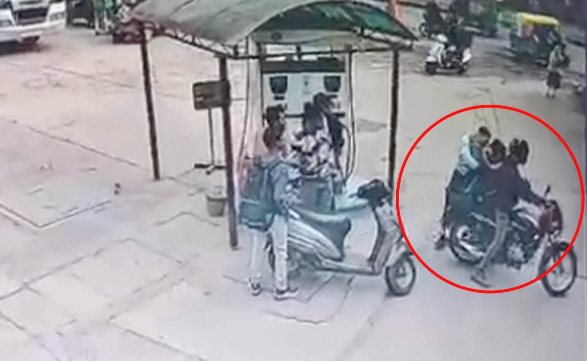 On Camera, Woman Kidnapped From Petrol Pump On Motorcycle In Gwalior