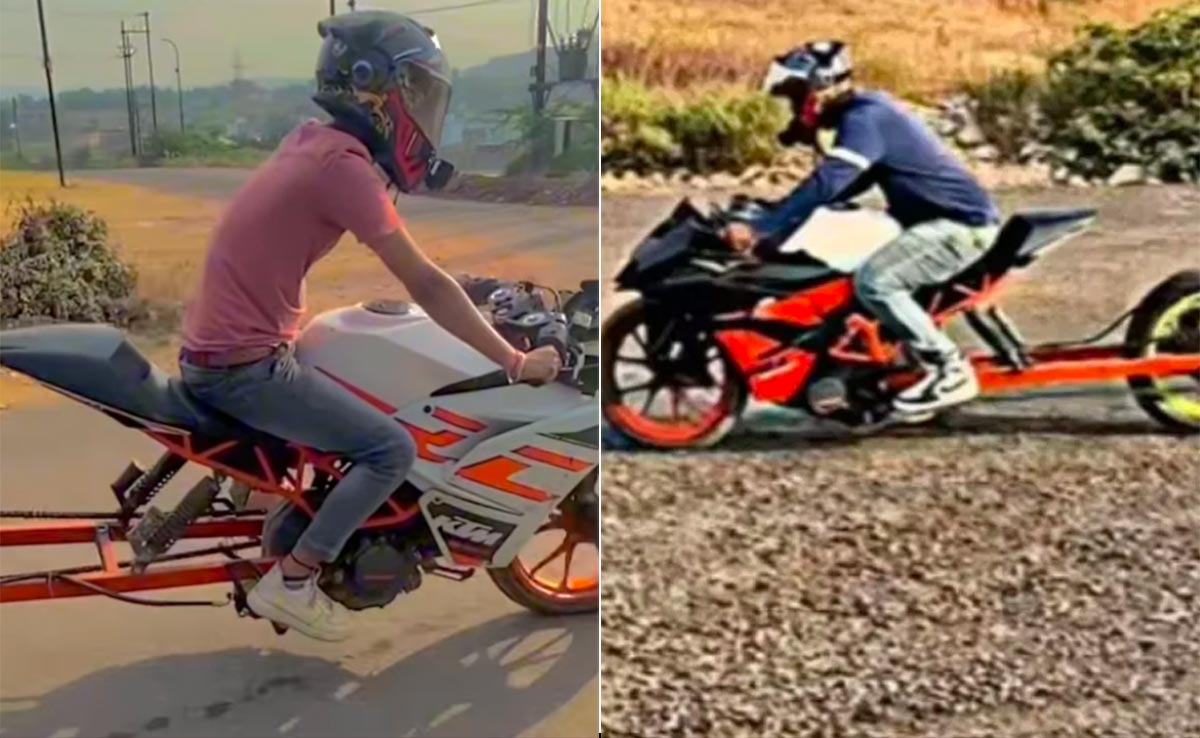 KTM के साथ इस अजीबोगरीब जुगाड़ को देख पब्लिक का फिरा माथा, कहा- इसे कहते हैं सत्यानाश क्रिएटिविटी