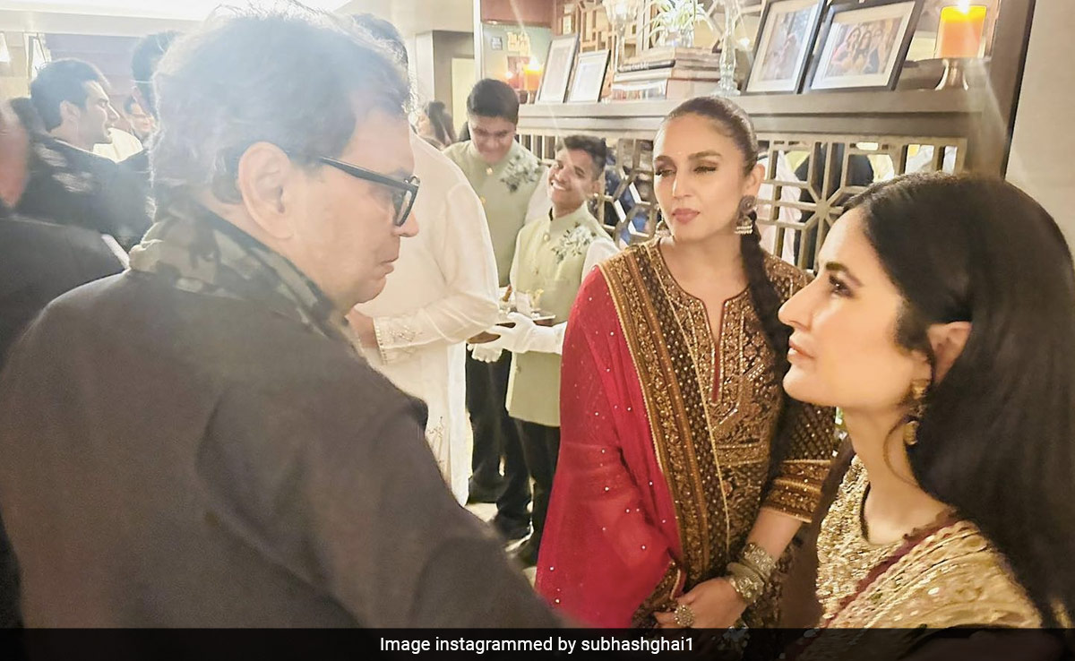 Katrina Kaif In An Inside Pic From Ramesh Taurani's Diwali Party, Courtesy Subhash Ghai