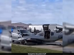 Horrifying Moment A Plane Crashes Into A Car During Emergency Landing In US Horrifying Moment A Plane Crashes Into A Car During Emergency Landing In US
