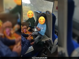 Passengers Make Children Sit On Snack Trays In Vande Bharat, Railway Official Disapproves Passengers Make Children Sit On Snack Trays In Vande Bharat, Railway Official Disapproves