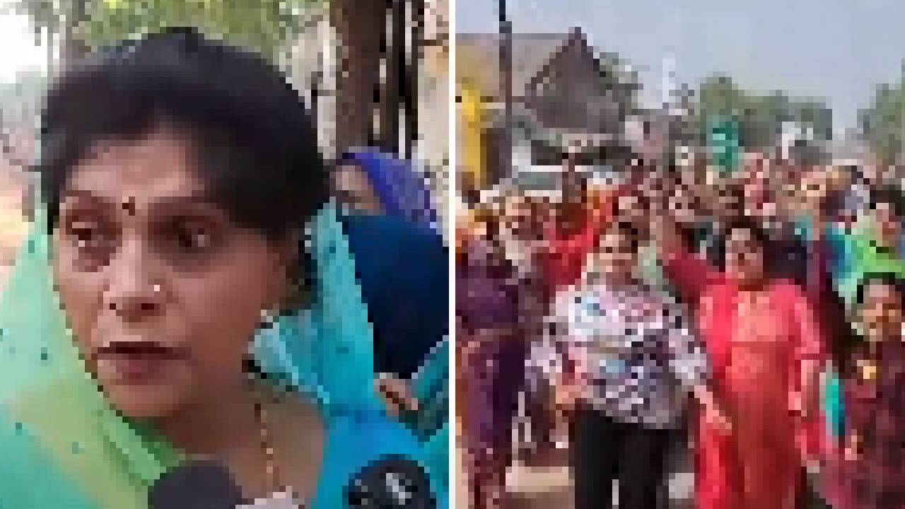 MP Election 2023:छतरपुर में कांग्रेस उम्मीदवार के खिलाफ महिलाओं ने किया विरोध प्रदर्शन
