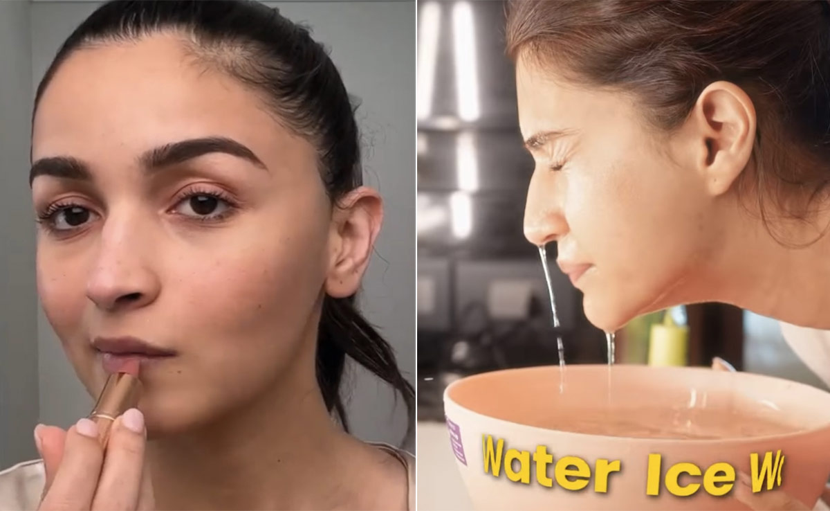 From Alia Bhatt's Viral Lipstick Hack To Kriti Sanon's Ice Dunking Routine, Here Are Top Celebrity Beauty Hacks Of 2023