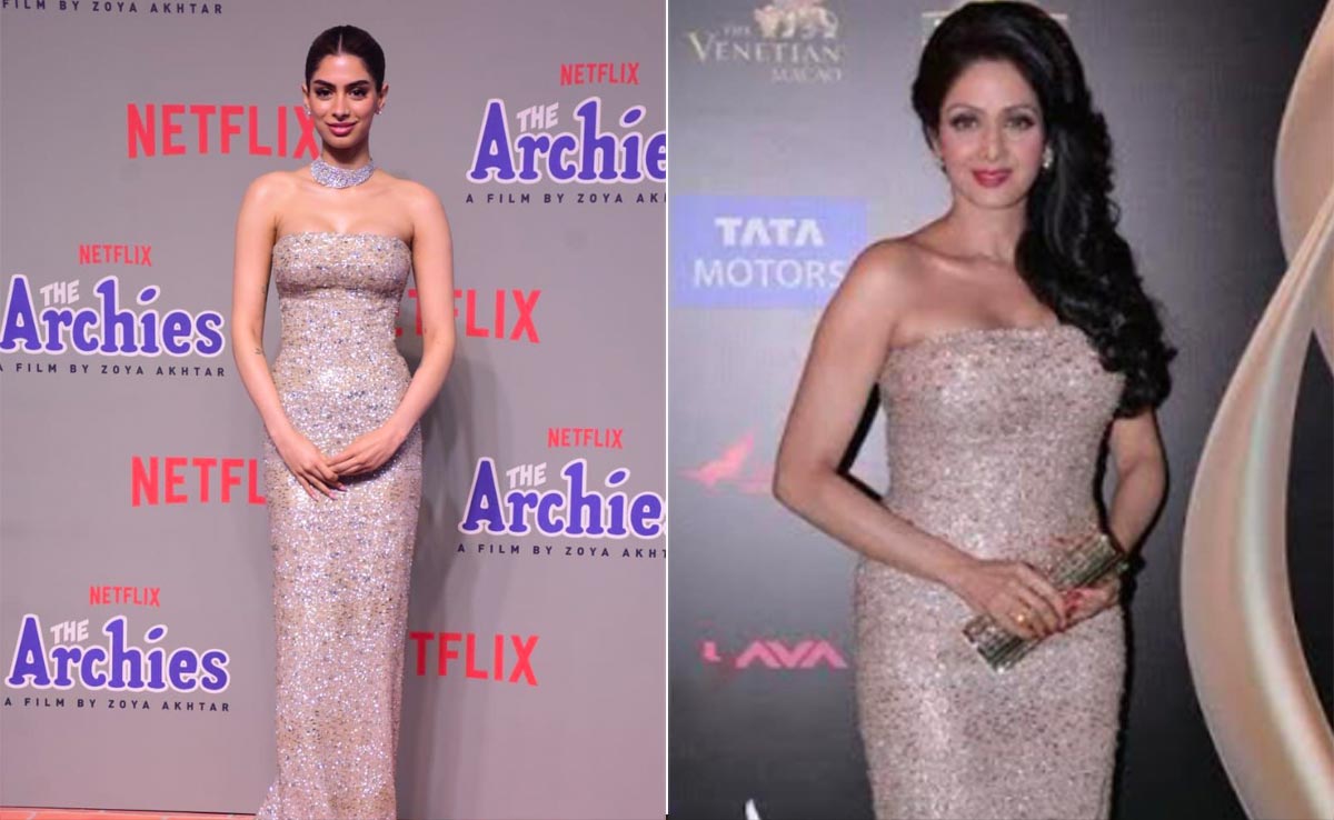 Just Khushi Kapoor Slaying In Mom Sridevi's Gown At <i>The Archies</i> Screening