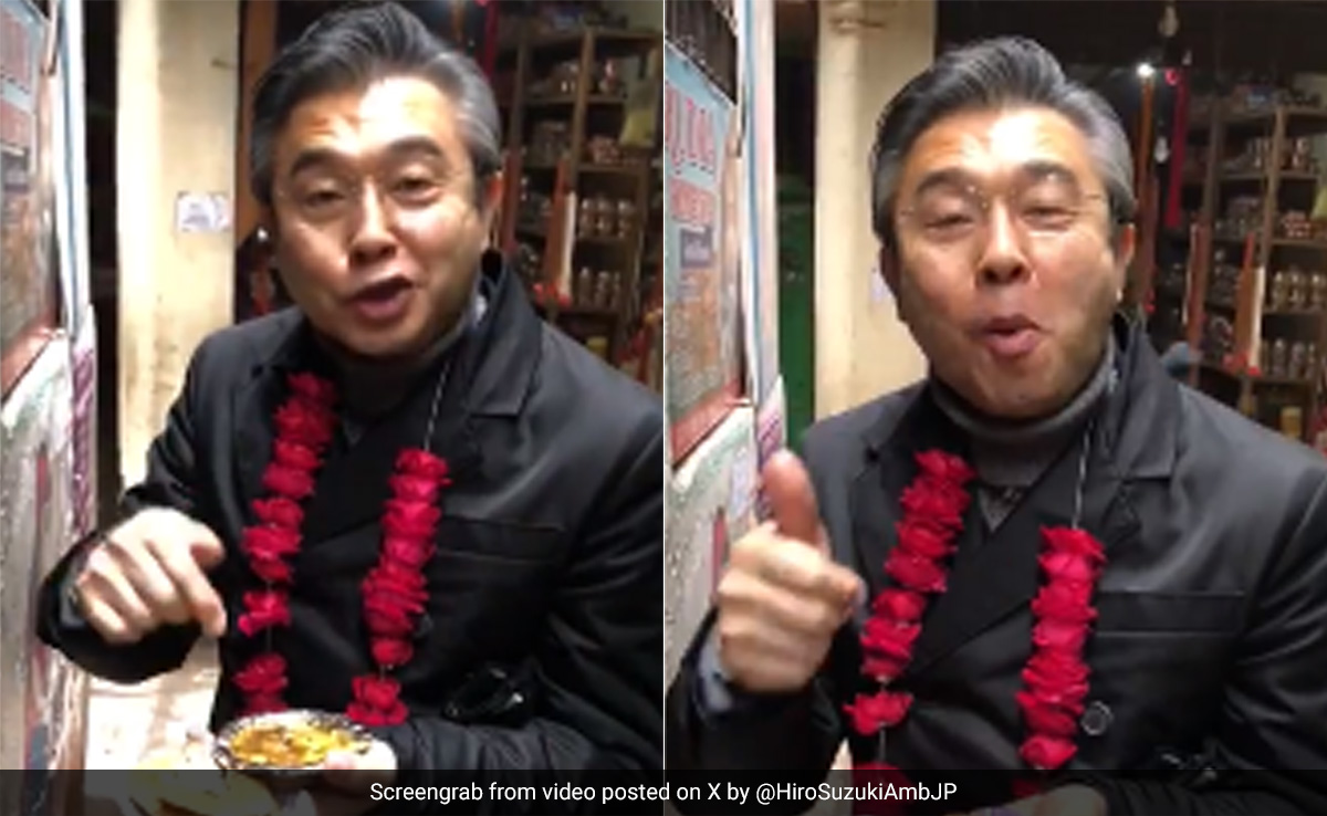 Watch: Japan Ambassador Relishes Kachori And Jalebi In Varanasi, Calls It ''Very Good''