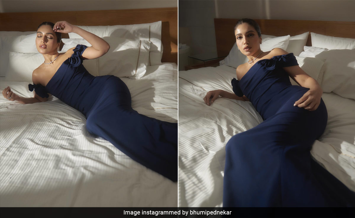 Bhumi Pednekar's Midnight Blue Off-Shoulder Gown Doubles Up The Fashion Quo This Party Season