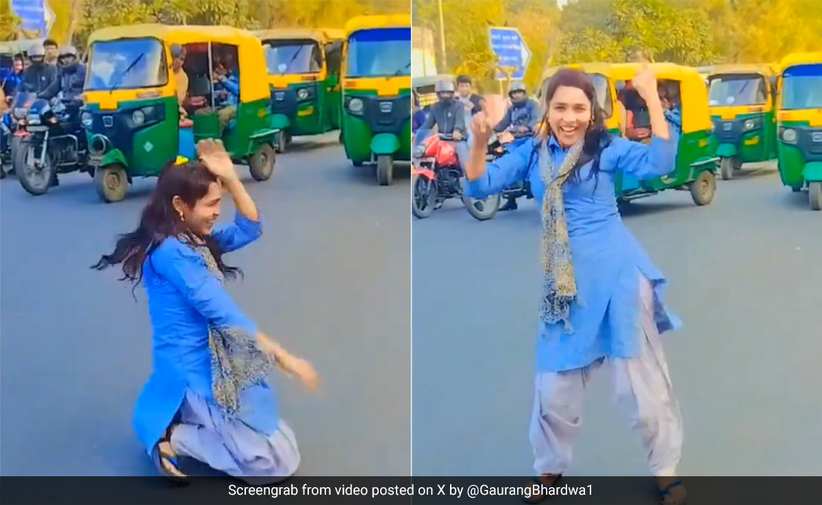 Girl Dances In The Middle Of Road During Traffic Halt, Angers Internet