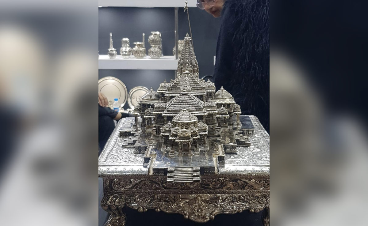 चांदी से बनी राम मंदिर पर थम लगी निगाहें, जयपुर ज्वेलरी शो में खूब हो रही डिमांड, कीमत- 40 हजार से साढ़े 5 लाख तक