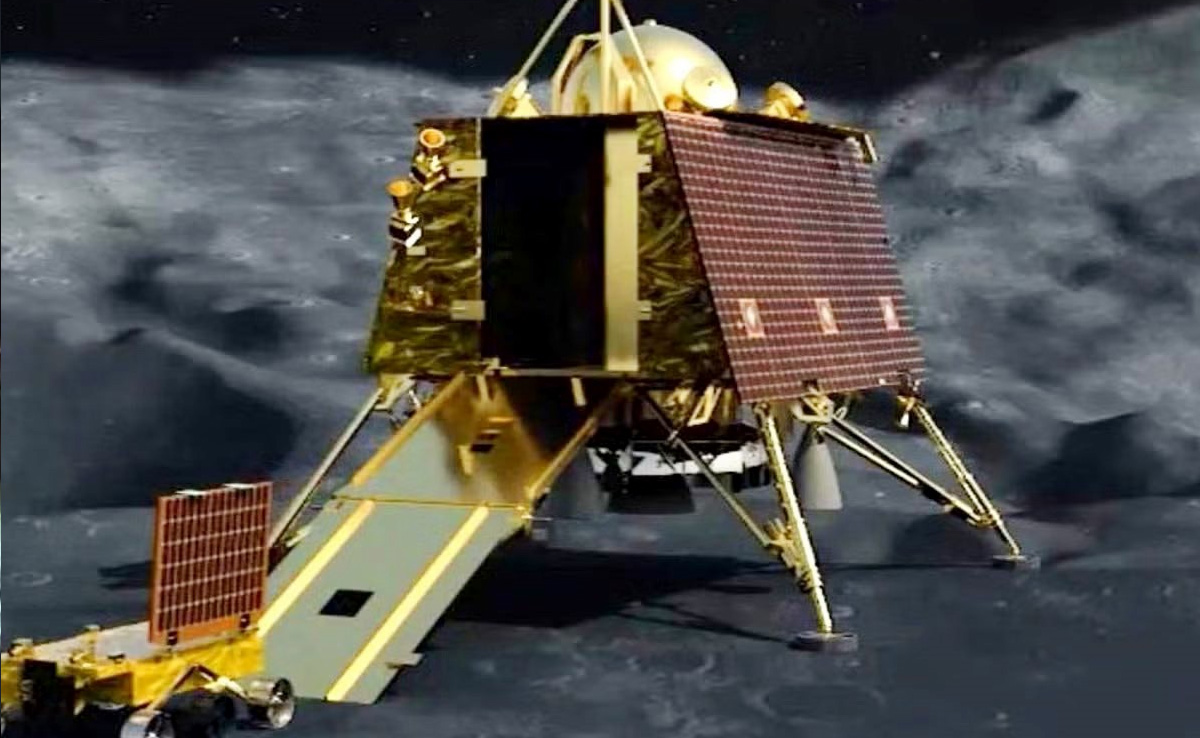 Chandrayaan-3 Lander Instrument Now A Location Marker At Lunar South Pole