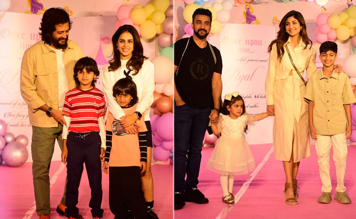 At Salman Khan's Niece Ayat's Birthday Party: Raj Kundra-Shilpa Shetty, Riteish Deshmukh-Genelia D'Souza And Others